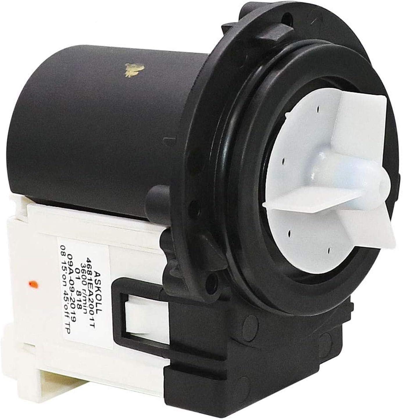 4681EA2001T Washer Drain Pump OEM Motor Replace for Kenmore & LG Washing Machine Replacement AP5328388 4681EA1007G 4681EA1007D Fit for Drain Pump Washing Machine WM2101HW WM3270CW WM3431HS WM3770HVA